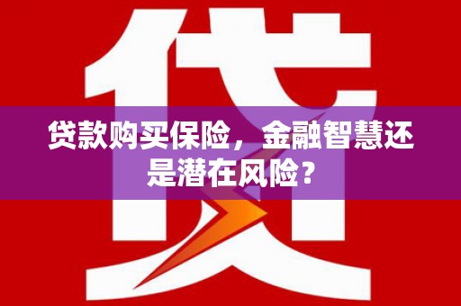 黄平贷款购买保险，金融智慧还是潜在风险？