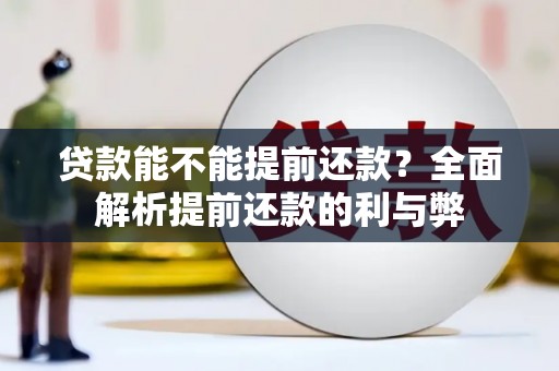 黄平贷款能不能提前还款？全面解析提前还款的利与弊
