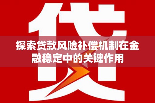 黄平探索贷款风险补偿机制在金融稳定中的关键作用