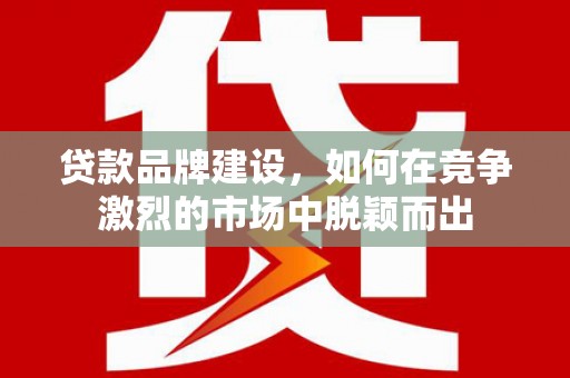 黄平贷款品牌建设，如何在竞争激烈的市场中脱颖而出