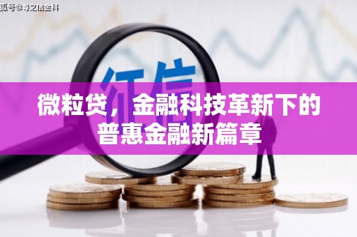 黄平微粒贷，金融科技革新下的普惠金融新篇章
