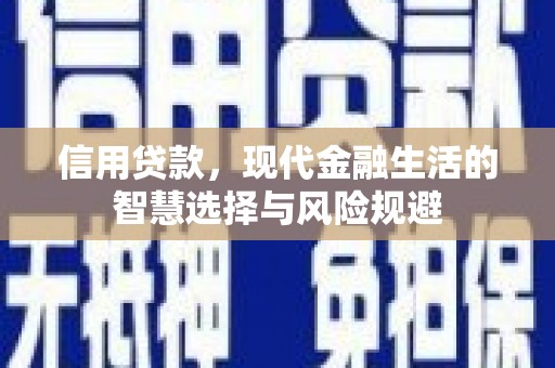 黄平信用贷款，现代金融生活的智慧选择与风险规避