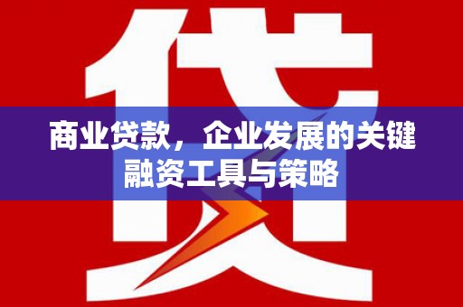 黄平商业贷款，企业发展的关键融资工具与策略