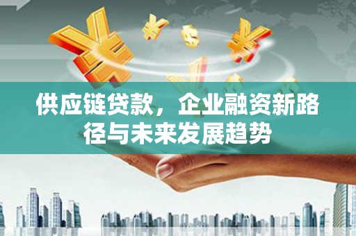 黄平供应链贷款，企业融资新路径与未来发展趋势