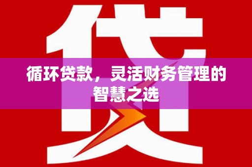 黄平循环贷款，灵活财务管理的智慧之选