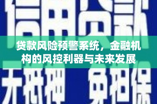 黄平贷款风险预警系统，金融机构的风控利器与未来发展