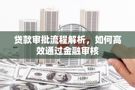 黄平贷款审批流程解析，如何高效通过金融审核