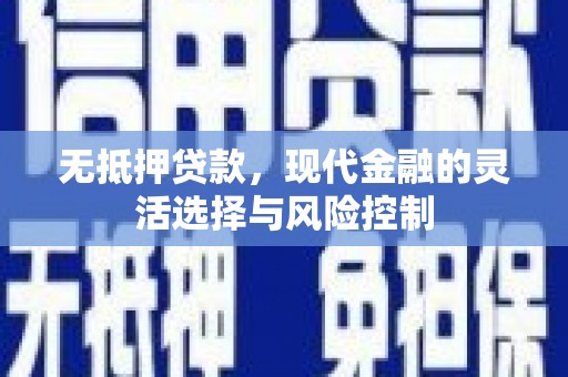 黄平无抵押贷款，现代金融的灵活选择与风险控制