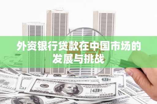 黄平外资银行贷款在中国市场的发展与挑战
