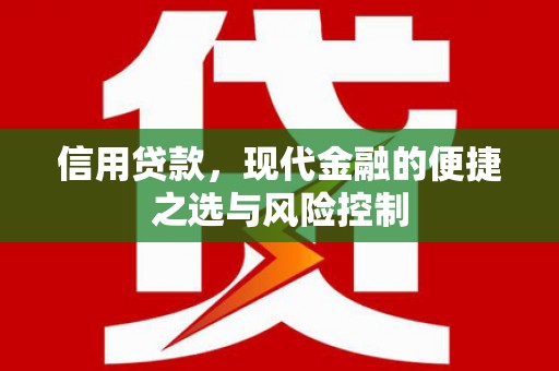 黄平信用贷款，现代金融的便捷之选与风险控制