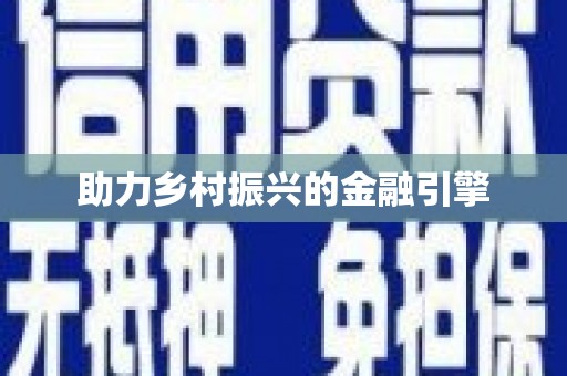 黄平助力乡村振兴的金融引擎