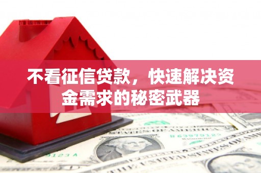 黄平不看征信贷款，快速解决资金需求的秘密武器