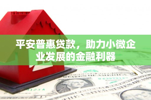 黄平平安普惠贷款，助力小微企业发展的金融利器