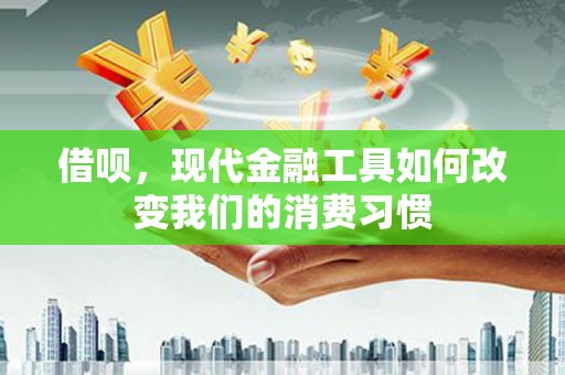 黄平借呗，现代金融工具如何改变我们的消费习惯