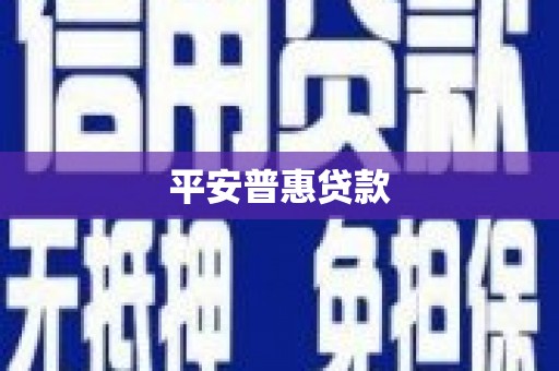 黄平平安普惠贷款