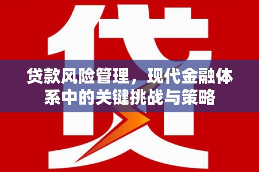 黄平贷款风险管理，现代金融体系中的关键挑战与策略