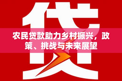 黄平农民贷款助力乡村振兴，政策、挑战与未来展望