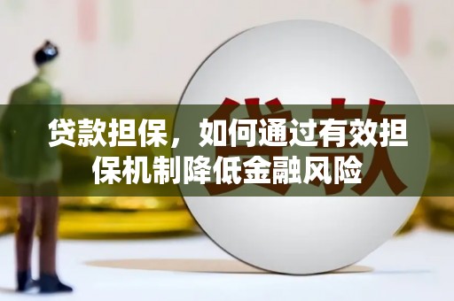 黄平贷款担保，如何通过有效担保机制降低金融风险