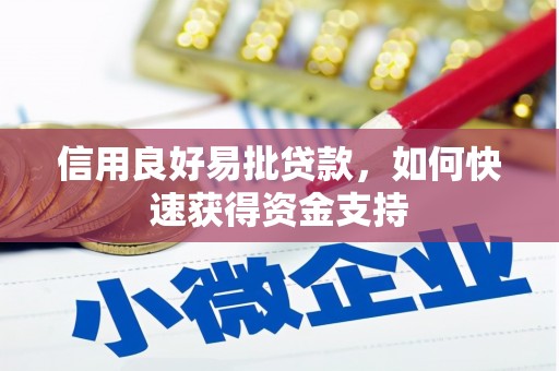黄平信用良好易批贷款，如何快速获得资金支持