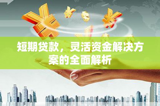 黄平短期贷款，灵活资金解决方案的全面解析