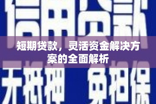 黄平短期贷款，灵活资金解决方案的全面解析
