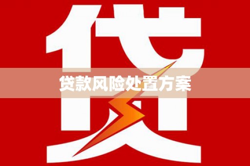 黄平贷款风险处置方案