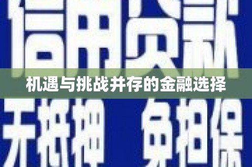 黄平机遇与挑战并存的金融选择