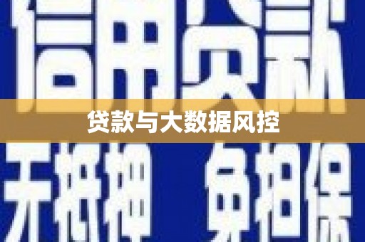 黄平贷款与大数据风控